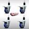 Service Caster 3.5'' SS Blue Poly Swivel 1-1/4'' Expanding Stem Caster Set Total Lock Brake, 4PK SCC-SSEXTTL20S3514-PPUB-BLUE-114-4 - alternate 3